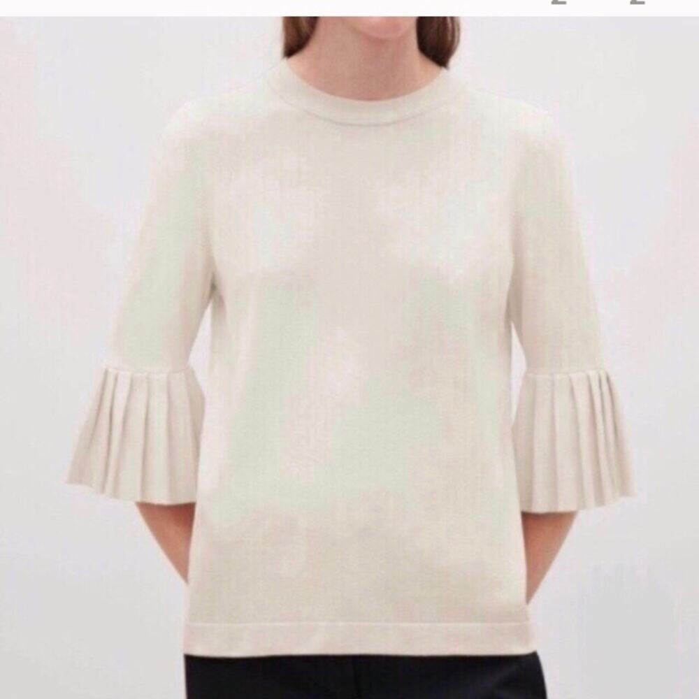 COS Knit Top with Pleated Bell Sleeves